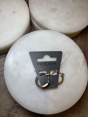 179 Pilgrim Small Gold Hoop Earrings
